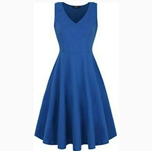 🆕⭐Blue sleeveless fit flare dress⭐